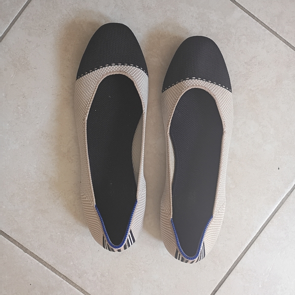 Rothy's Shoes - Stylish Black and Tan Women's Flats